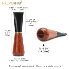 Rosewood Cigar Mouthpiece Holder Tip 9mm Paper Filters Cigarette Holder 36Ring