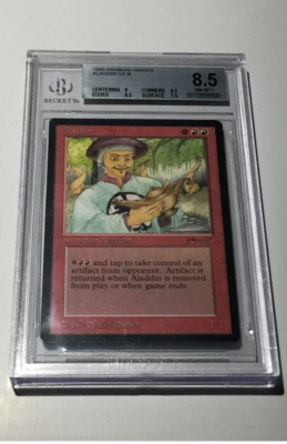 MTG ALADDIN 1X ARABIAN NIGHTS - RARE - BGS 8.5 NM/MT GRADED MAGIC