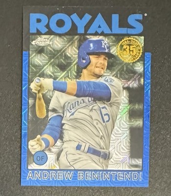 Andrew Benintendi 2021 Topps Chrome 35th Anniversary Blue Mojo /150 #86C-33 