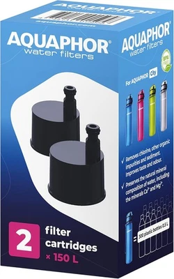 AQUAPHOR INTERNATIONAL OÜ Filterkartusche AQUAPHOR CITY Trinkflasche Ersatz Aktivkohle Wasserfilter 2 Stck