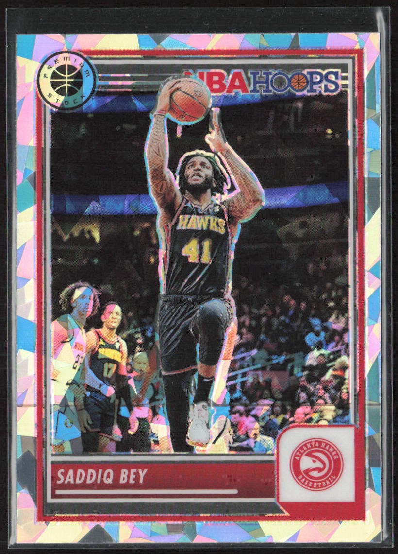 2023-24 Hoops Premium Stock #17 Saddiq Bey Ice Prizm