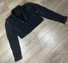 House Of Harlow 1960 Revolve Cardella Cropped Blazer Slate Gray Women’s S