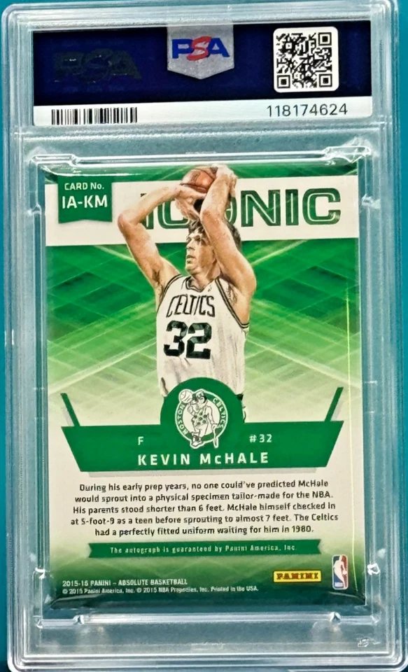 2015 Panini Absolute Kevin McHale Iconic Autographs Auto #24/25 PSA 8 POP 1! - Image 4 of 4