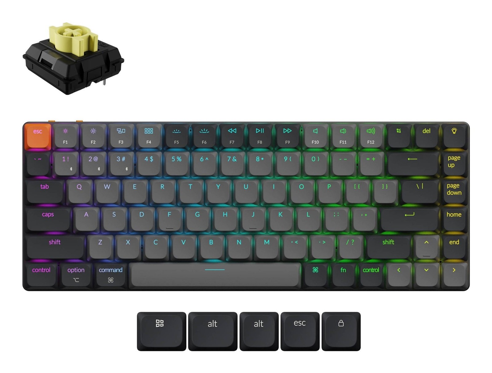 Keychron K3 keyboard Universal USB + Bluetooth QWERTY UK English Grey