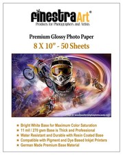 Premium Glossy Inkjet Photo Paper 8 x 10 Inch 50 Sheets Pack