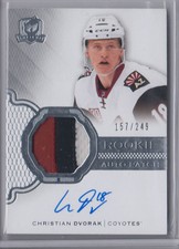 2016-17 UD The Cup Rookie Autograph Patch Christian Dvorak RC Auto 157/249