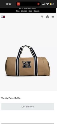 Tommy Hilfiger Varsity Patch Duffle Bag New With Tags!