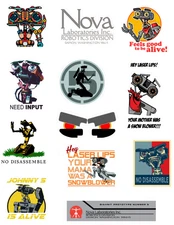 Short Circuit 80's Movie Stickers 