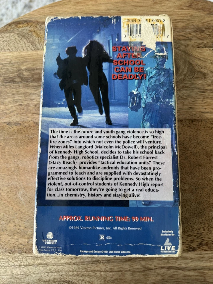 Класс 1999 VHS кино Vestron видео 1991 блокбастер научно-фантастический экшн - Изображение 3 из 4