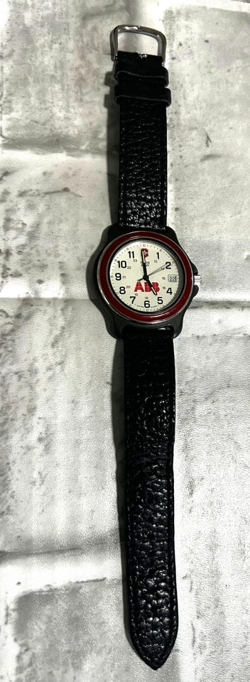 Vtg Swiss Army Watch Men 36mm Black Red Bezel - image 2 of 4