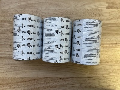 Zebra Ribbon 110mm x 450m 4.33'' x 1,476' Performance 2000 Wax Ribbons Lot of 3