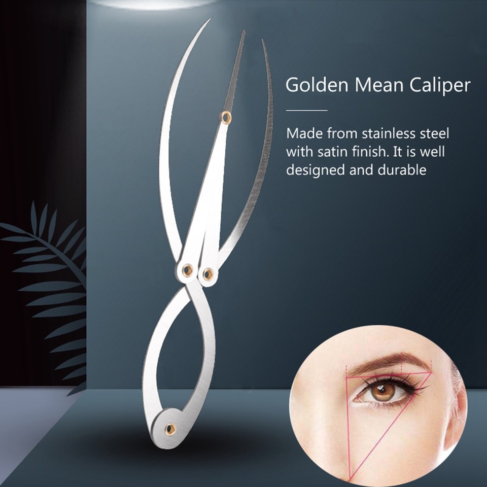 Mean Calipers Golden Ratio Calipers Stainless Steel Eyebrow Ruler 1:1 ...