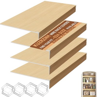 Wire Shelf Covers 4Pcs, 42x16x3 in, Durable PVC Shelf Cover for Wire Shelving...