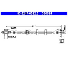 2x Bremsschlauch vorne für Skoda Fabia 1 6Y2 6Y3 6Y5 2 542 545 Roomster | 24435