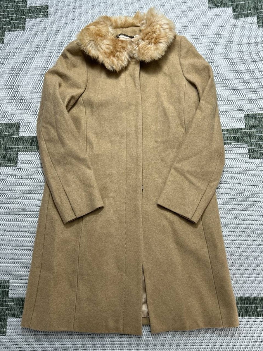 Banana Republic Overcoat Womens Medium Brown Wool * | eBay