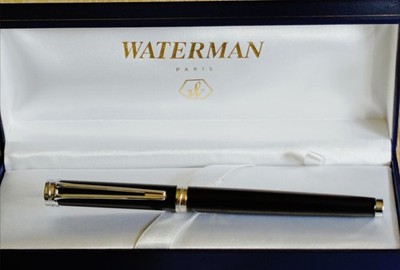 Waterman Exception Slim Füllfederhalter Schwarz  Paris Füller 750 18k Gold Feder