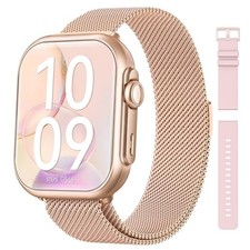Smart Watch for Women Men Fitness: Smart Watch for 1.85 Gold-Pink
