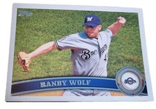 2011 Topps #14 Randy Wolf Milwaukee Brewers MLB Baseball Card (N0