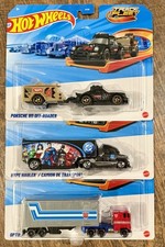 Hot Wheels Track Fleet Lot Transformers Optimus Prime Porsche 911 Hype Hauler