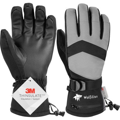 WOLFILIST Ski Gloves Waterproof Windproof - 3M Thinsulate Insulated Warm Snow...