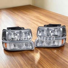 2pcs Headlights For 1999-02 Chevy Silverado 00-06 Suburban Tahoe 1500 2500 3500 2pcs Headlights For 1999-02 Chevy Silverado 00-06 Suburban Tahoe 1500 2500 3500