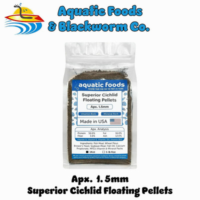 1.5mm Superior Cichlid Floating Pellets, Quality Pellets for all Cichlids
