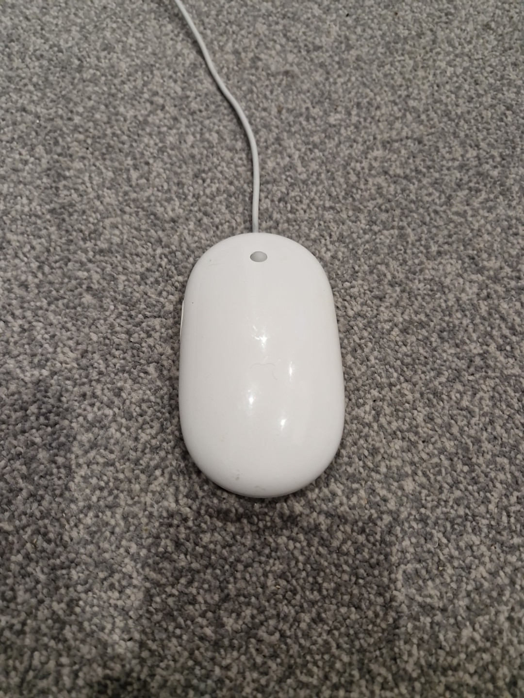 Apple A1152 Wired Mighty Mouse White USB Optical Mouse OEM/Genuine