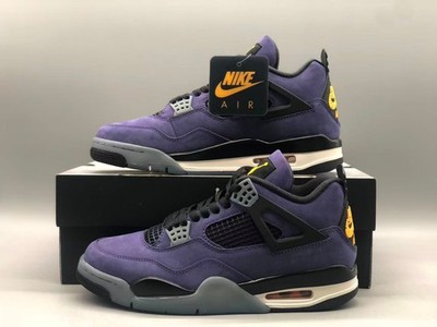 Jordan 4 Imperial Purple ''Lakers'' Retro Basketball Shoes Men's Mid Top