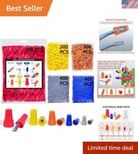 Wire Nuts Assortment Kit 1500 PCS Insulating Insert Twist Electrical Wire Con...