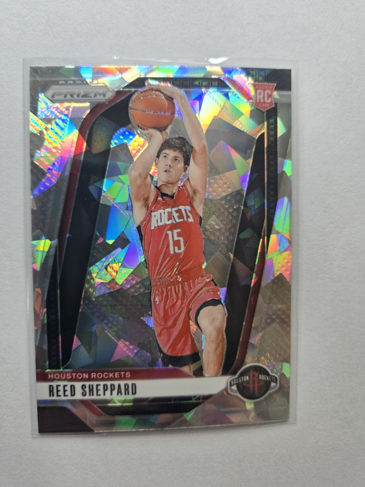 2024-25 Panini Prizm Basketball Reed Sheppard #268 Cracked Ice Prizm Rookie AA44