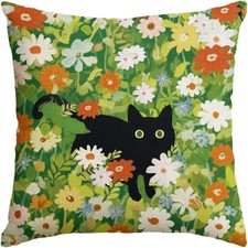 18 x 18 Inch Little Daisy Green Summer Cushion Case Decoration for Sofa Couch,