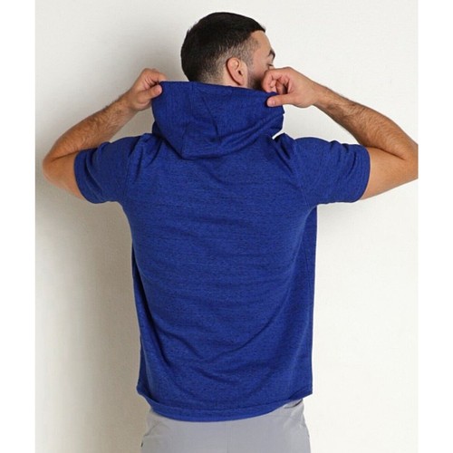 Under Armour Rival Frottee Kapuze Kurzarm royalblau Größe Medium UVP $ 55 NEU - Bild 4 von 4