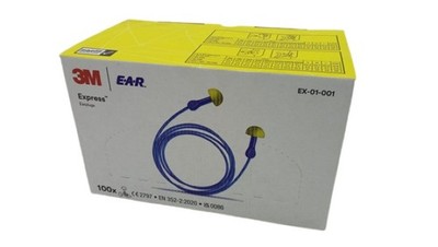 100x 3M E-A-R Express EX-01-001 Lärmschutz Gehörschutzstöpsel Kordel