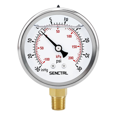 #ad 30 Inhg to 30 Psi Vacuum Glycerin Liquid Filled Low Pressure Gauge 2.5quot; Dial Si $28.99
