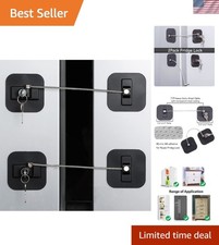 Heavy Duty Refrigerator  Freezer Locks: 2 Pack with Keys - Ultimate Protection
