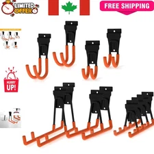 Rust-Resistant Garage Wall Hooks for Tools - 12 Heavy-Duty Slatwall Hooks Set