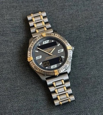 Breitling Aerospace E65362 Titanium Gold Swiss Made Quartz Ani-Digi SAFE QUEEN