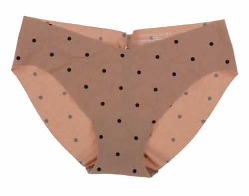 Victoria’s Secret Sz S Sexy Illusions No Show Hiphugger Panties Tan Polka Dots - Picture 5 of 6