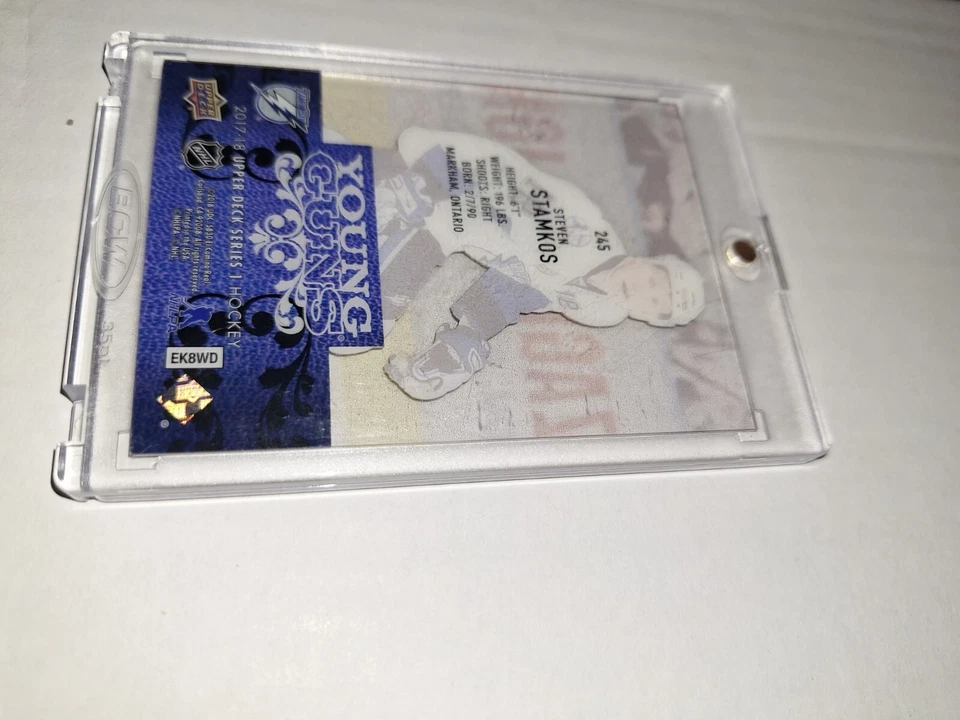 2017-18 cubierta superior retro Young Guns acetato Steven Stamkos corte transparente - ¡muy raro!! Foto 3 de 4
