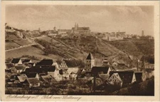 Old postcard postcard Rothenburg - view from Dettwang GERMANY (1074792)