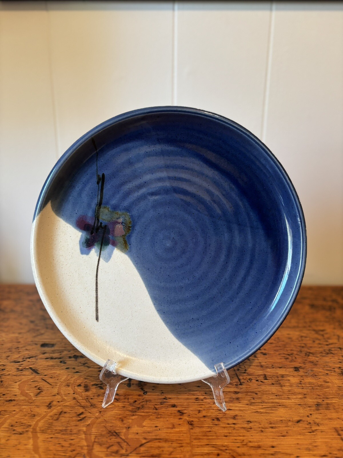 Studio Pottery Signed Kent Follette 12.5”Platter Charger Chop Plate