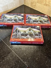 Saint Nicholas Square 100 Light Icicle add a set white wire clear bulbs. 3 Boxes