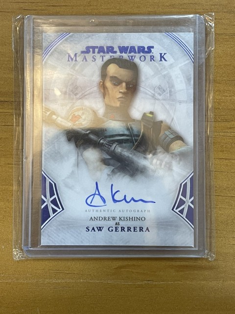 Topps Star Wars Masterwork Andrew Kishino as Saw Gerrera Autograph #1 of 98