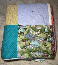 Vintage Handmade Tied Patchwork Quilt 82" x 69" St. Andrew Quilters
