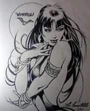  Original pen and ink hand drawing art by J&M Tarantula Title Vampella 2006