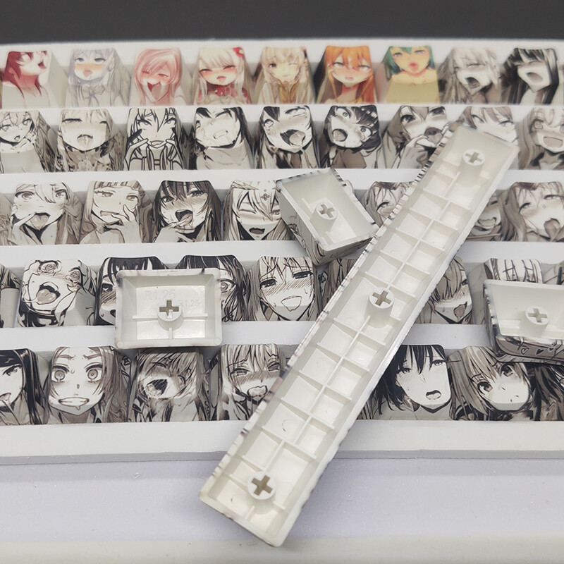 Kawaii Girls Glorious Ahegao Keycap Waifu Manga 108Pcs/set For MX