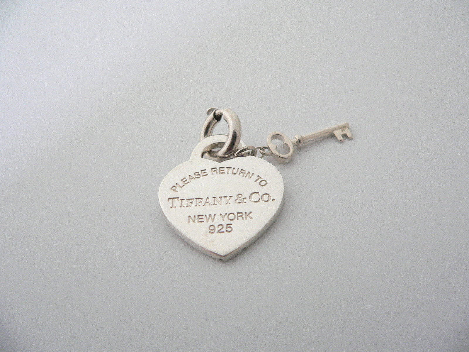 Tiffany & Co Silver Return to Heart Key Charm Pendant 4 Necklace Bracelet Clasp