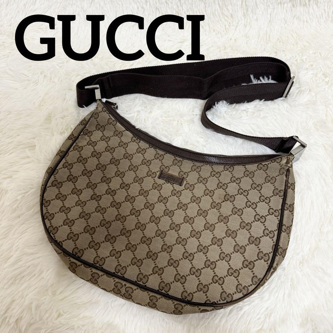 GUCCI GG Canvas Crossbody Bag 122790 Shoulder Bag Dark Brown