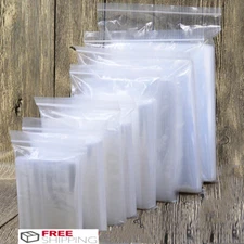 2 Mil 100x lear Reclosable Zip Plastic Lock Bags Poly Jewelry Zipper Baggies