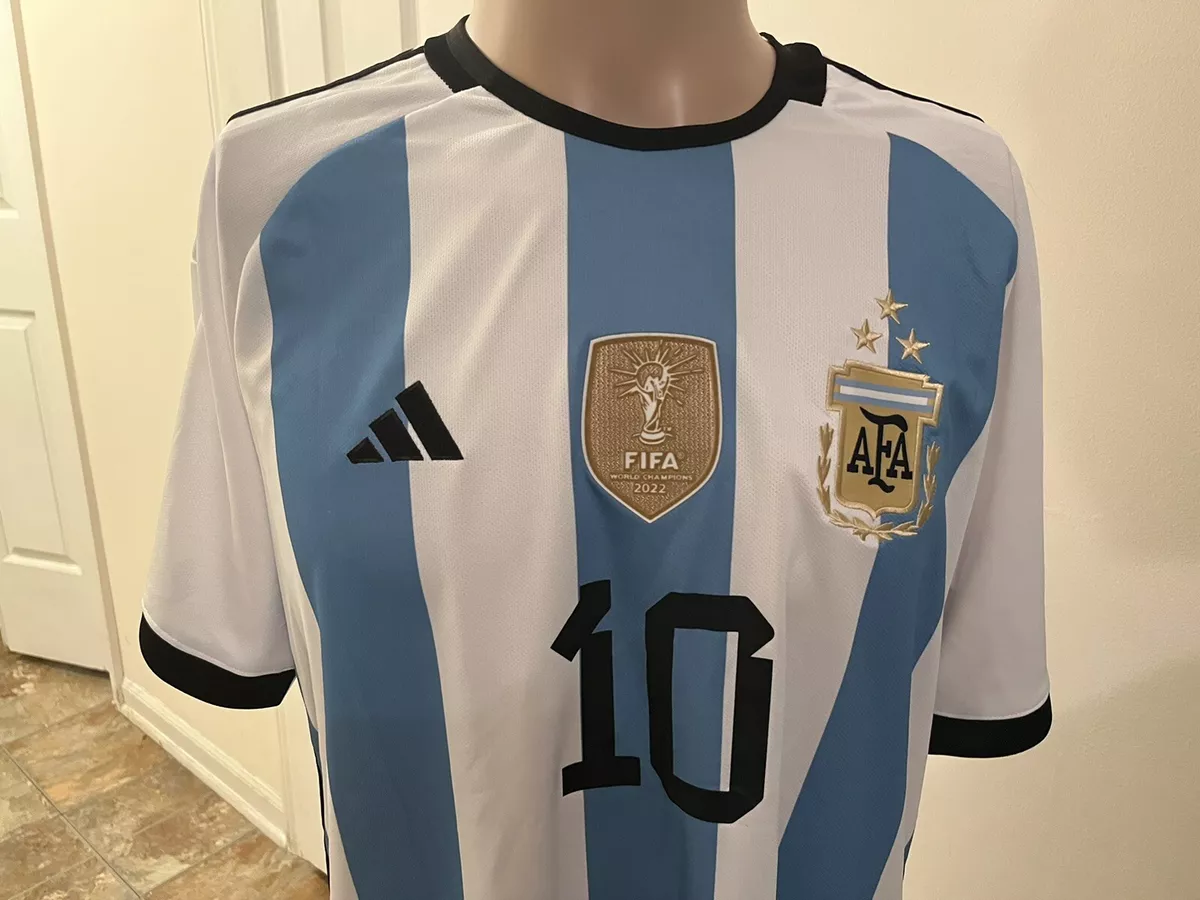 Argentina Lionel Messi World Three Stars Home US Large | eBay